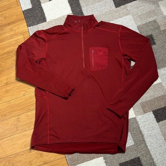 Arc'teryx Other - Sold.  Arcteryx Men’s Long Sleeve 1/2 Zip Neck Shirt pull on XL Rust Pocket